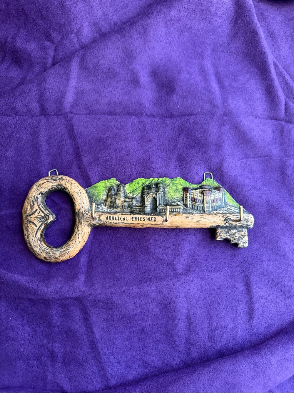 Aguascalientes Mexico Decorative Key Wall Hanger - Hand-Painted